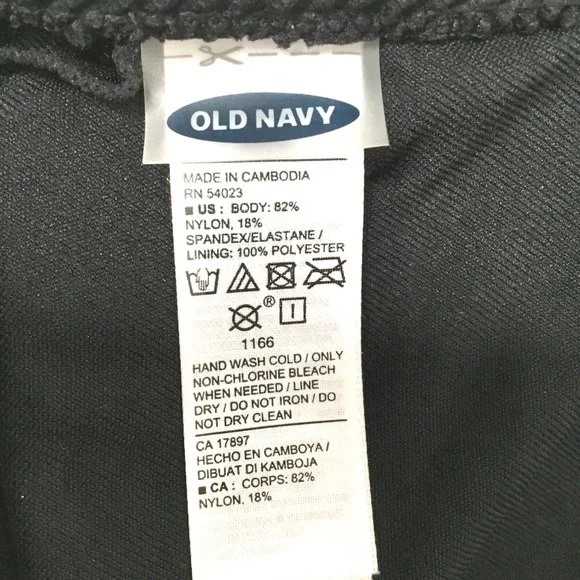 Old Navy Bikini Top XXL Black Triangle Ribbed - Picture 5 of 8